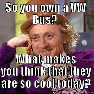 SO YOU OWN A VW BUS?  WHAT MAKES YOU THINK THAT THEY ARE SO COOL TODAY? Condescending Wonka