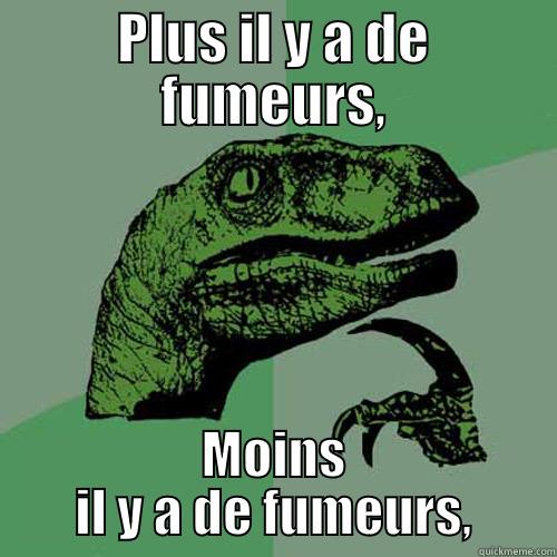 PLUS IL Y A DE FUMEURS, MOINS IL Y A DE FUMEURS, Philosoraptor