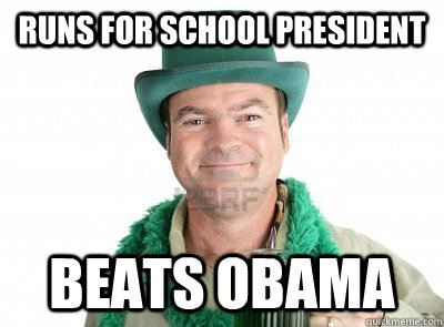 Runs for school president beats obama  - Runs for school president beats obama   Misc