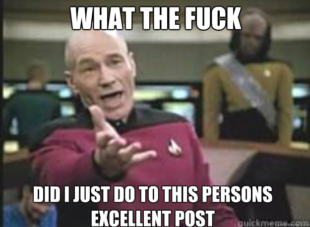 What the fuck did i just do to this persons excellent post  What the Fuck