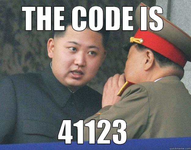 THE CODE IS 41123 Hungry Kim Jong Un