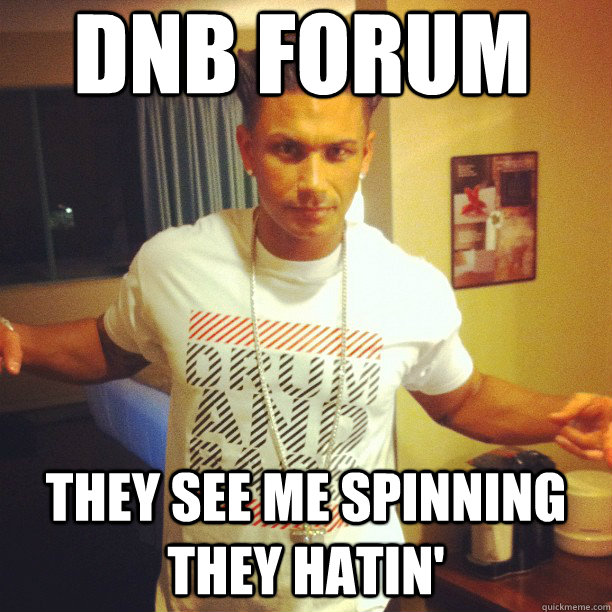 dnb forum they see me spinning they hatin'  Drum and Bass DJ Pauly D