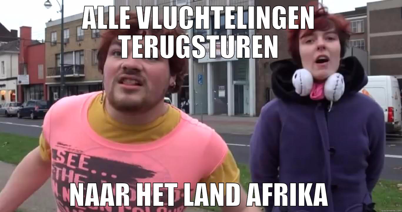 ALLE VLUCHTELINGEN TERUGSTUREN NAAR HET LAND AFRIKA Misc
