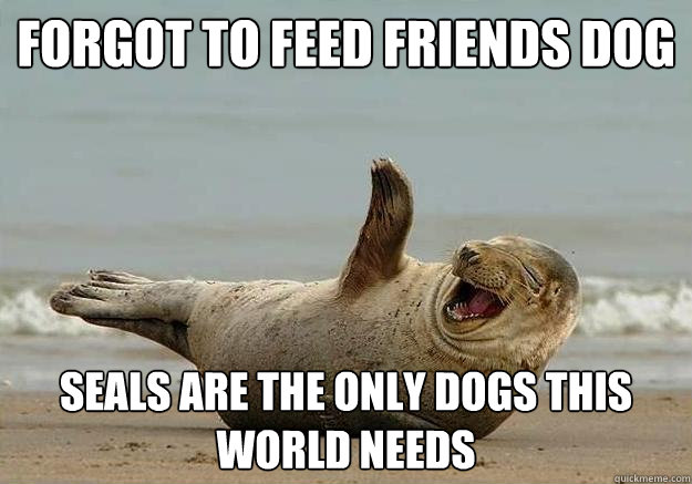 Forgot to feed friends dog Seals are the only dogs this world needs - Forgot to feed friends dog Seals are the only dogs this world needs  Seal of Approval