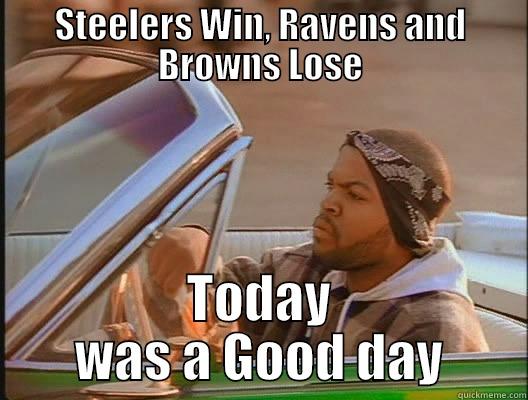 Steelers Good Day - STEELERS WIN, RAVENS AND BROWNS LOSE TODAY WAS A GOOD DAY today was a good day