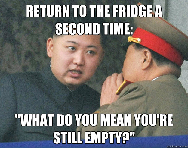 Return to the fridge a second time: 