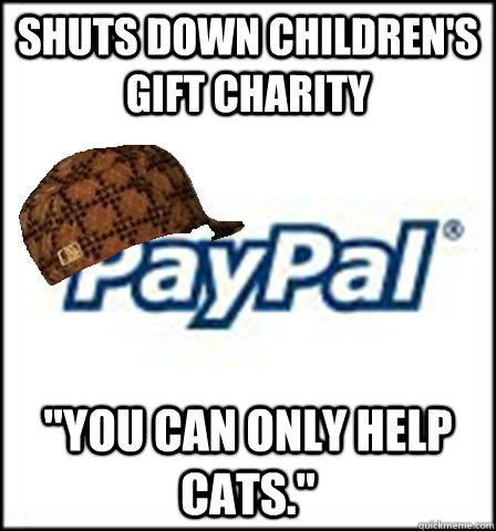 Shuts down children's gift charity 