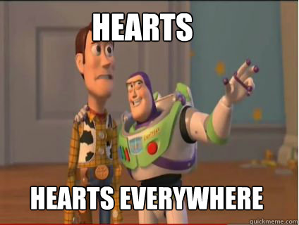 Hearts Hearts everywhere  woody and buzz