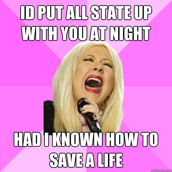 id put all state up with you at night  had i known how to save a life  Wrong Lyrics Christina