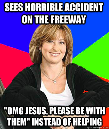 sees horrible accident on the freeway 