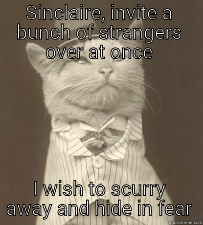 Sinclaire, invite some strangers over - SINCLAIRE, INVITE A BUNCH OF STRANGERS OVER AT ONCE I WISH TO SCURRY AWAY AND HIDE IN FEAR Aristocat