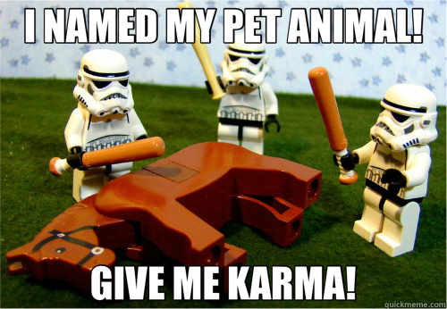 I NAMED MY PET ANIMAL! GIVE ME KARMA! - I NAMED MY PET ANIMAL! GIVE ME KARMA!  Beating dead horse
