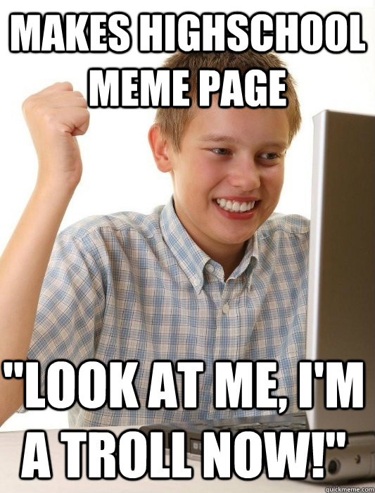 Makes highschool meme page 