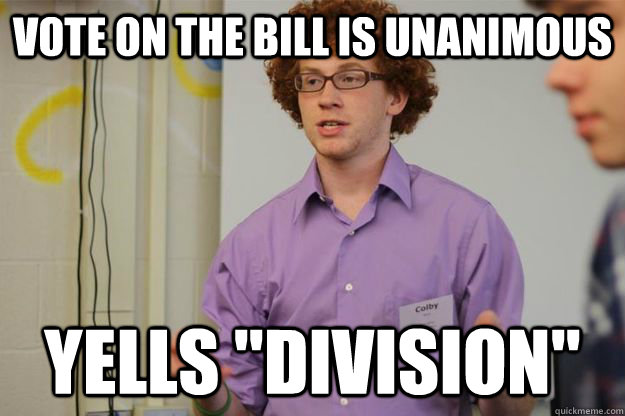 Vote on the bill is unanimous Yells 