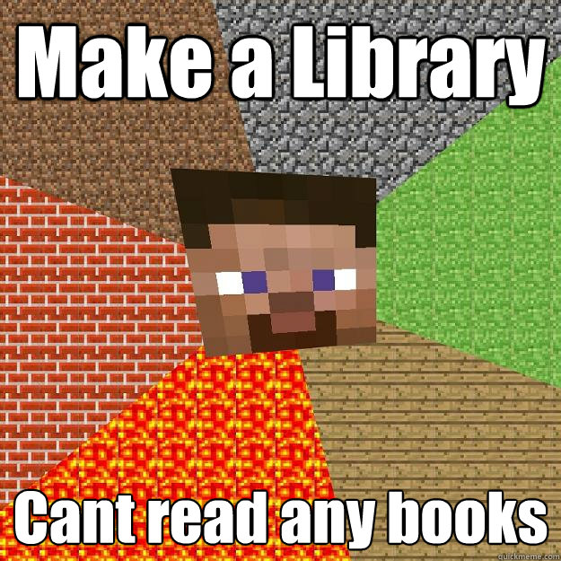 Make a Library Cant read any books  Minecraft