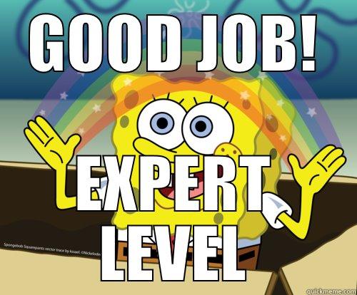 GOOD JOB! EXPERT LEVEL Spongebob rainbow