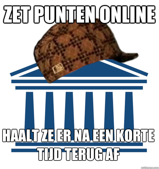 Zet punten online haalt ze er na een korte tijd terug af - Zet punten online haalt ze er na een korte tijd terug af  Scumbag UGent