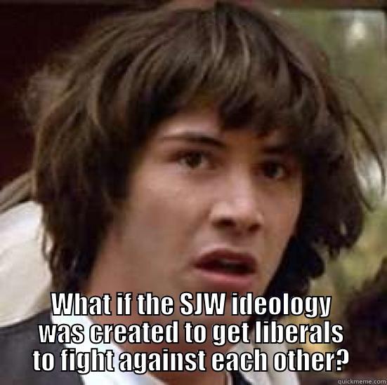  WHAT IF THE SJW IDEOLOGY WAS CREATED TO GET LIBERALS TO FIGHT AGAINST EACH OTHER? conspiracy keanu