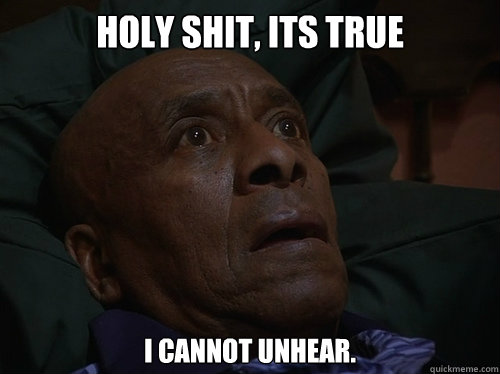 Holy Shit, its true I cannot unhear.  Bedtime Realizations