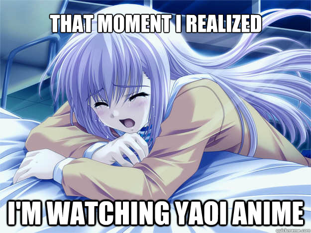 that moment i realized  i'm watching yaoi anime  Anime world problems