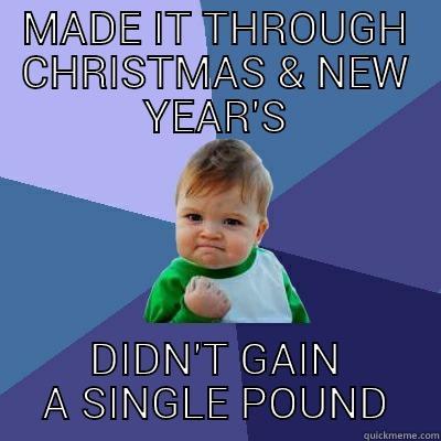 MADE IT THROUGH CHRISTMAS & NEW YEAR'S DIDN'T GAIN A SINGLE POUND Success Kid