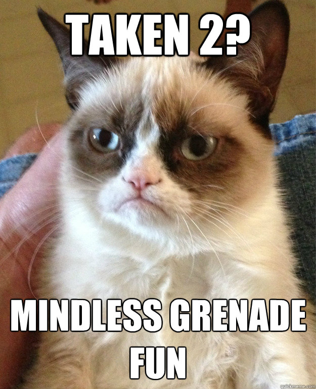 Taken 2? Mindless grenade fun  Grumpy Cat
