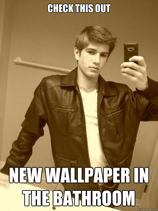 CHECK THIS OUT NEW WALLPAPER IN THE BATHROOM - CHECK THIS OUT NEW WALLPAPER IN THE BATHROOM  Bathroom Brad