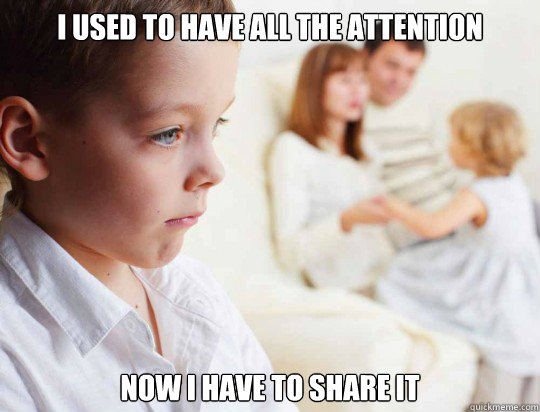 I used to have all the attention Now I have to share it - I used to have all the attention Now I have to share it  First Born Problems