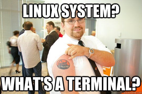 Linux system? What's a terminal?  GeekSquad Gus