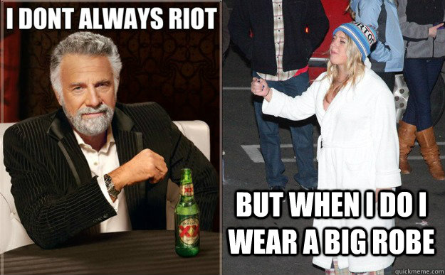 But when i do i wear a big robe  Umass big robe