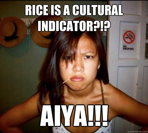 rice is a cultural indicator?!? aiya!!! - rice is a cultural indicator?!? aiya!!!  Asian roommate