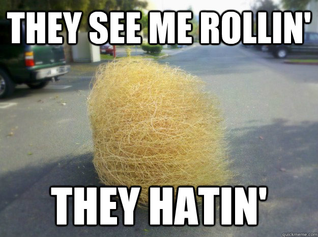THEY SEE ME ROLLIN' THEY HATIN' - THEY SEE ME ROLLIN' THEY HATIN'  Tumbleweed Roll