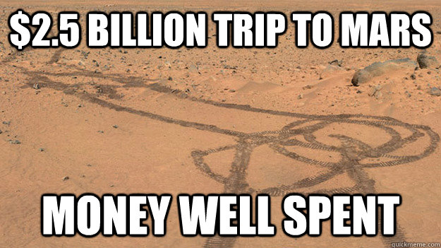 $2.5 billion trip to mars Money well spent  Curiosity rover