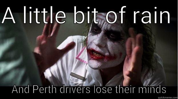Perth drivers - A LITTLE BIT OF RAIN   AND PERTH DRIVERS LOSE THEIR MINDS Joker Mind Loss