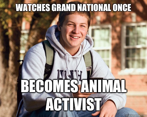Watches Grand National Once Becomes Animal Activist  College Freshman