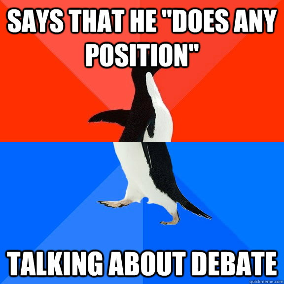 Says that he 