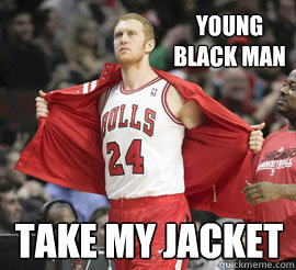 young black man take my jacket  Brian Scalabrine