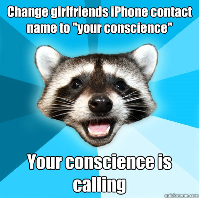 Change girlfriends iPhone contact name to 