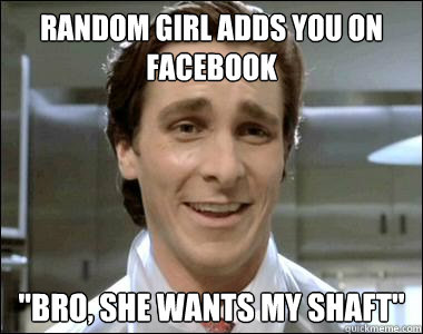 random girl adds you on facebook 