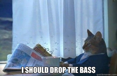  I should drop the bass -  I should drop the bass  I should buy a bike
