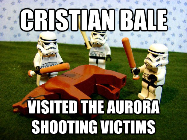 CRISTIAN BALE VISITED THE AURORA SHOOTING VICTIMS  Beating A Dead Horse