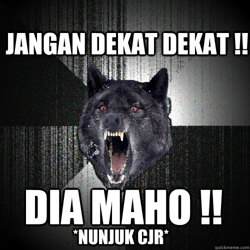 JANGAN Dekat dekat !! DIA MAHO !! *Nunjuk CJR*  Insanity Wolf