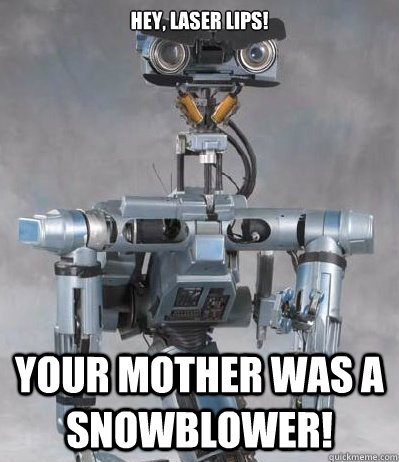 Hey, laser lips! Your mother was a snowblower!  