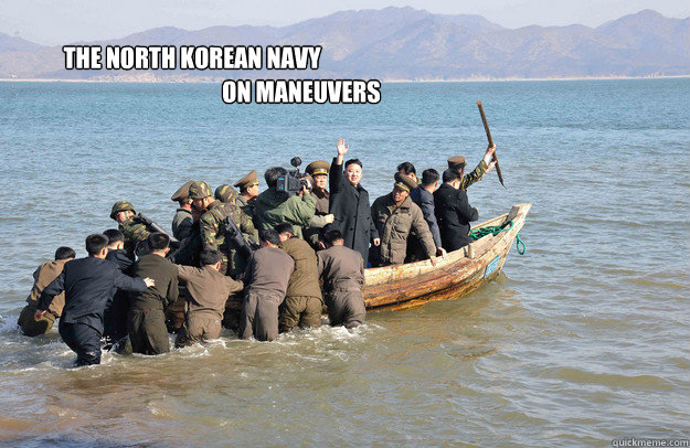 The North Korean Navy on maneuvers  North Korea