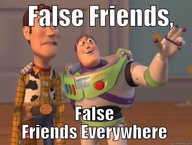       FALSE FRIENDS,     FALSE FRIENDS EVERYWHERE Toy Story