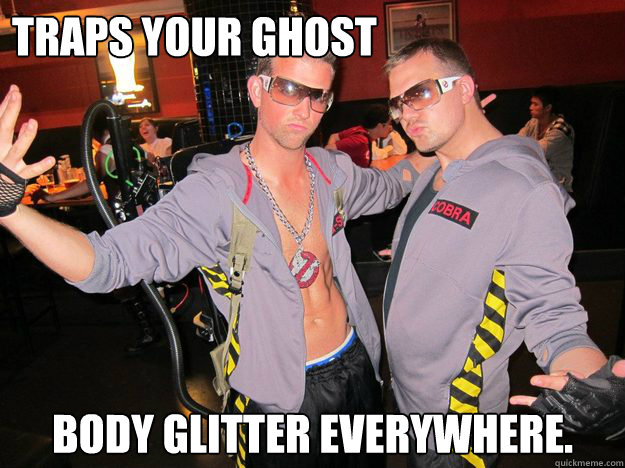 Traps your ghost body glitter everywhere.  