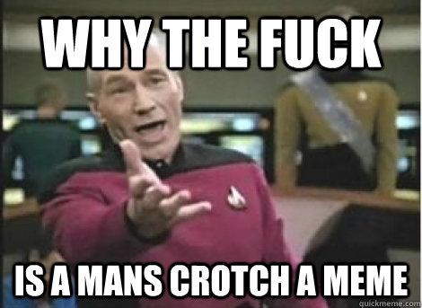 Why the fuck is a mans crotch a meme - Why the fuck is a mans crotch a meme  Misc