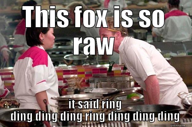THIS FOX IS SO RAW IT SAID RING DING DING DING RING DING DING DING Gordon Ramsay