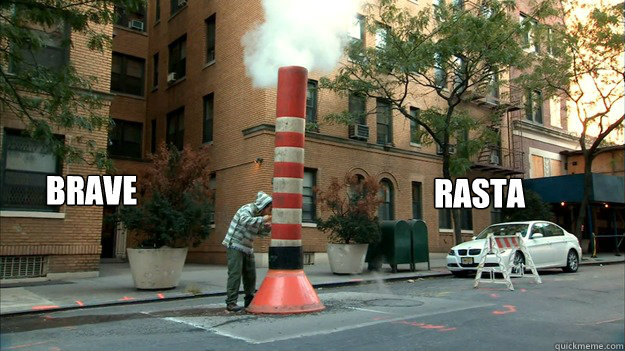 BRAVE RASTA  industrial bong