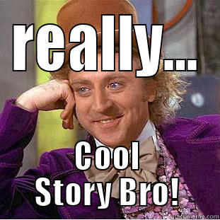 REALLY... COOL STORY BRO! Condescending Wonka